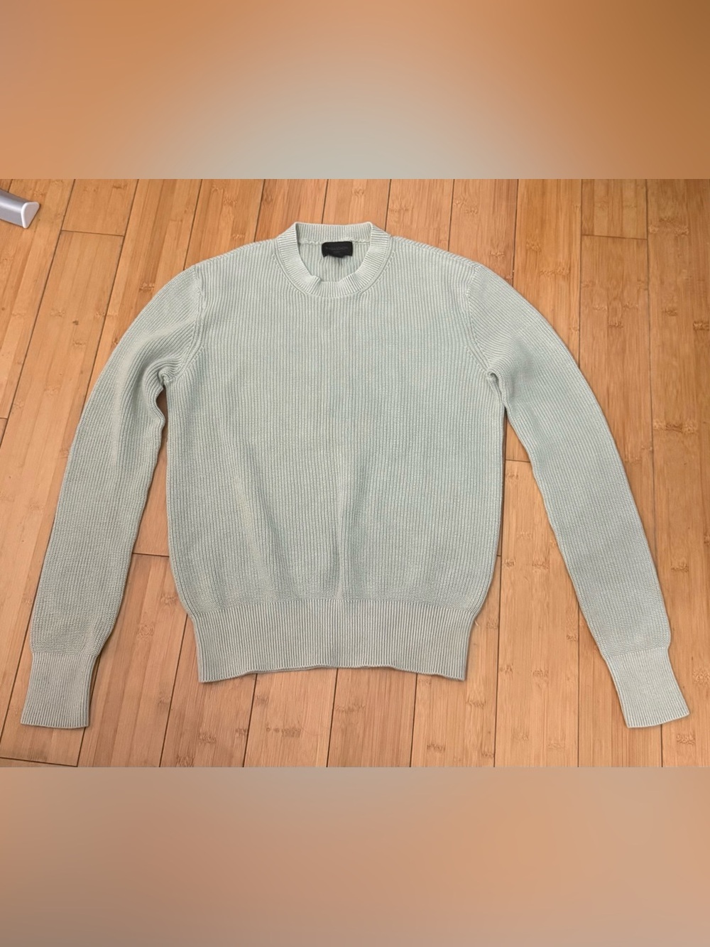 Magaschoni Men's Crewneck Sweater in Light Sage - Picture 2 of 4